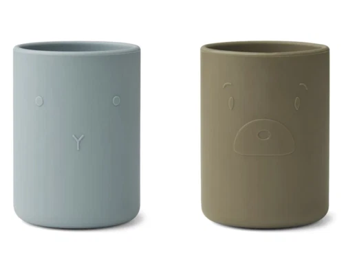 Liewood blue fog khaki mix kop Ethan silikone (2-pack)